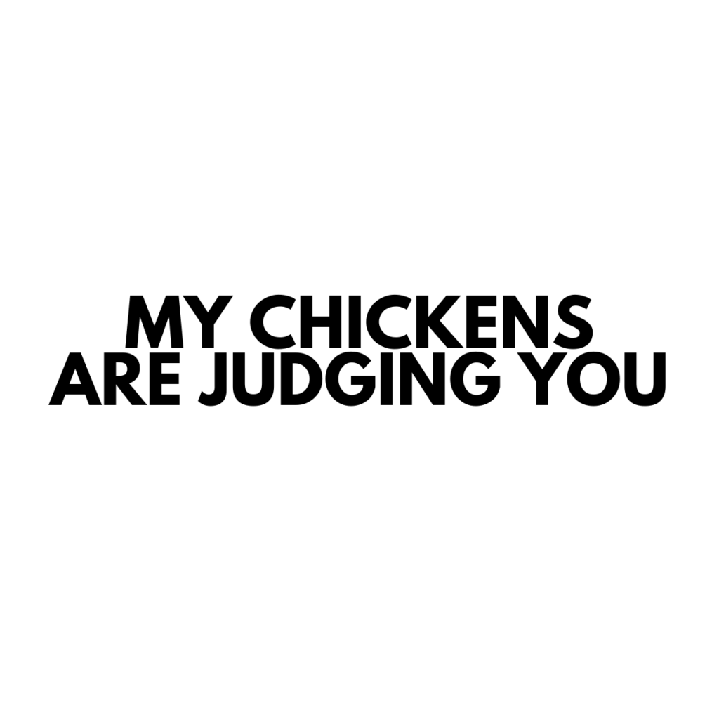 My Chickens are Judging You- Vinyl Sticker - 0020