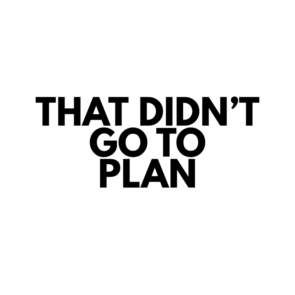 That Didn't go to Plan - Vinyl Sticker - 0055